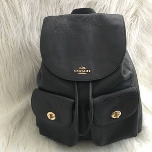 Coach pebbled leather backpack